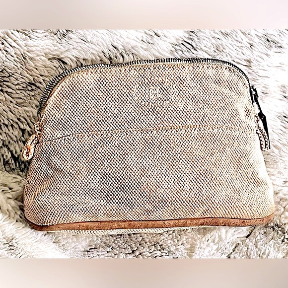 HERMES Cotton Canvas Mini Bolide Travel Cosmetic Pouch - Picture 1 of 16